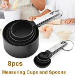 8Pcs/set Stainless Steel Measuring Cups